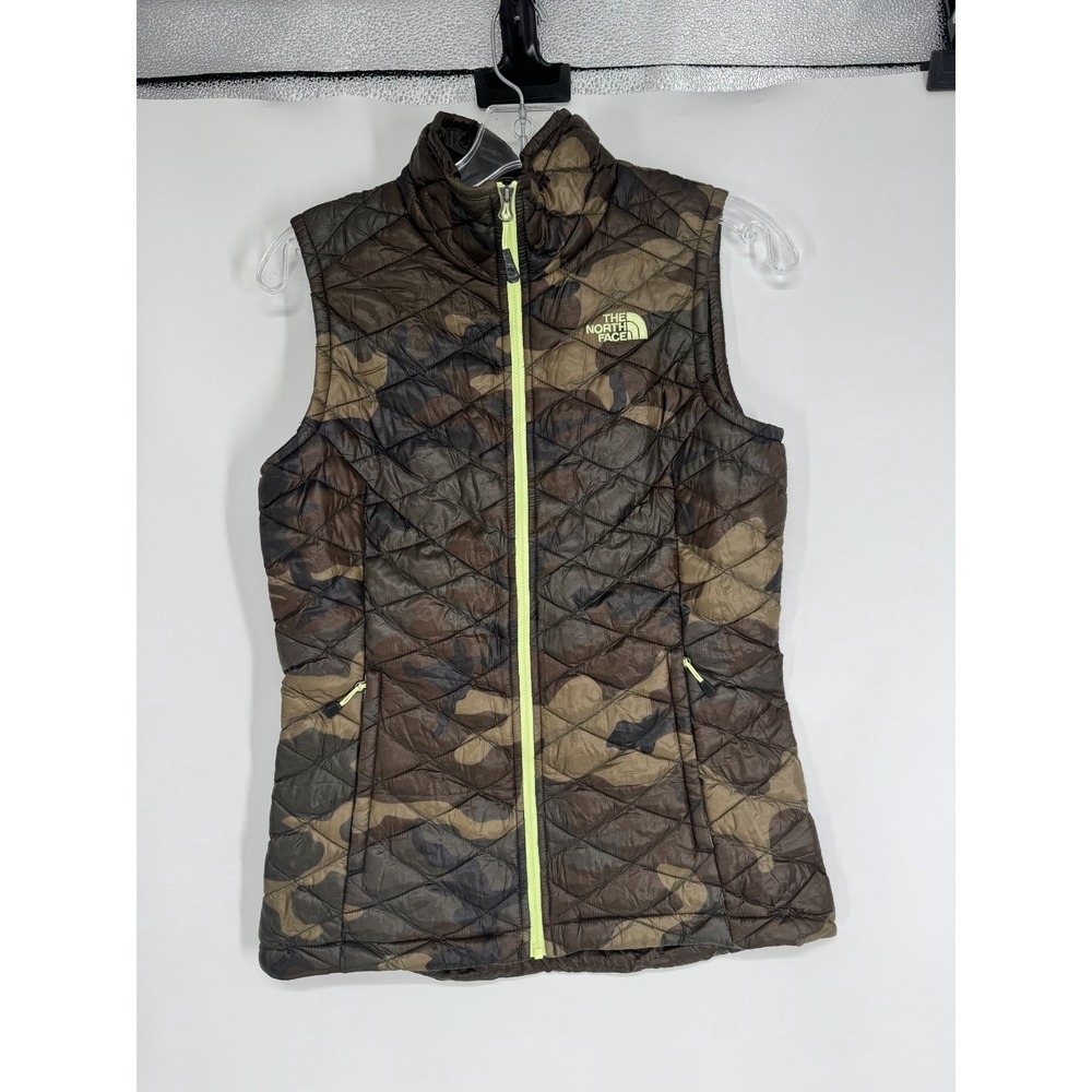 The North Face Thermoball Vest Womens XS Puffer Camo Quilted Insulated Full Zip